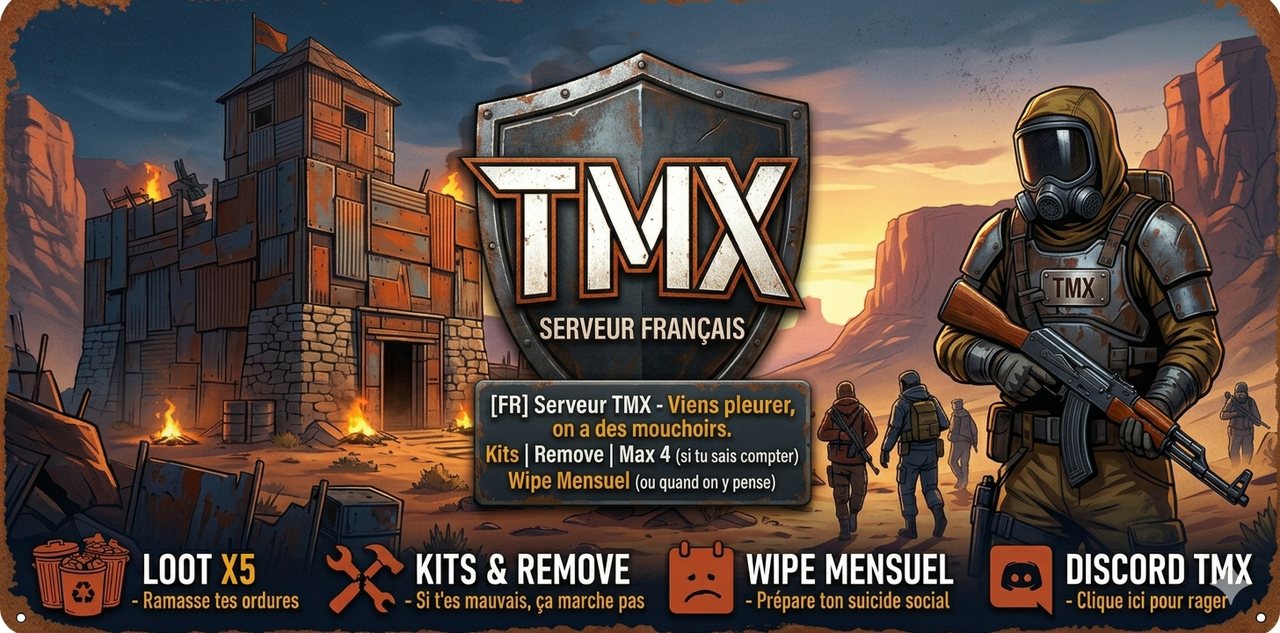 Баннер сервера [FR] TMX | x5 Farm | Kits | MyMini | Team x4 Max