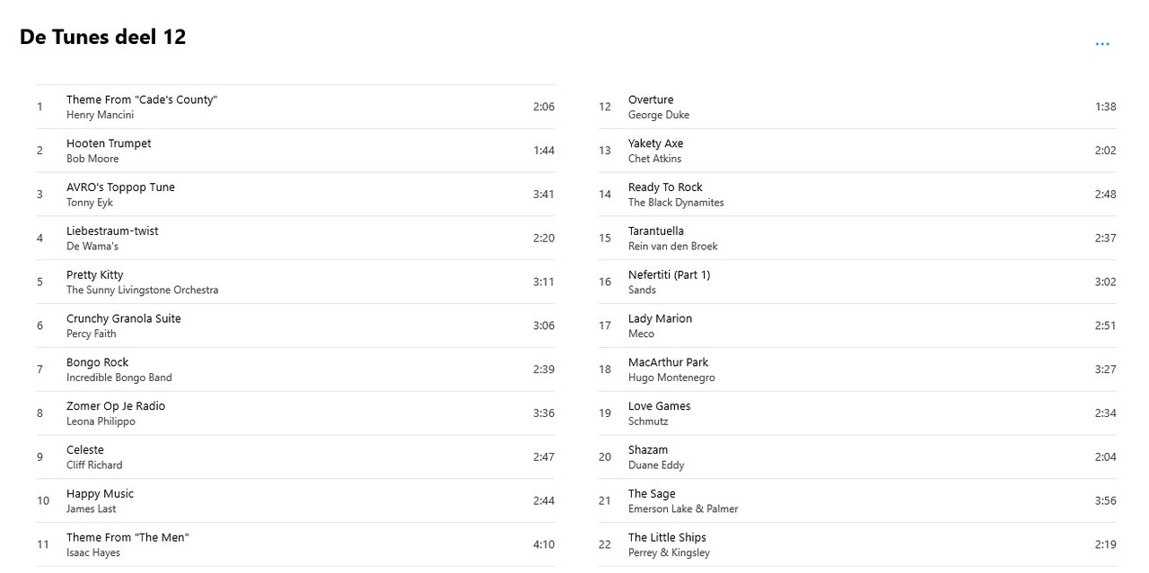 tunes back 12