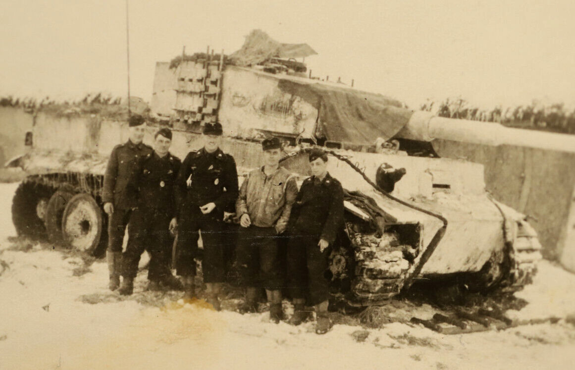 Foto 2.WK Panzer Tiger Tarnfarbe weiß Original Foto
