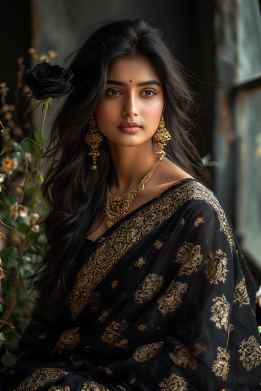 A-young-woman-with-flowing-dar-1
