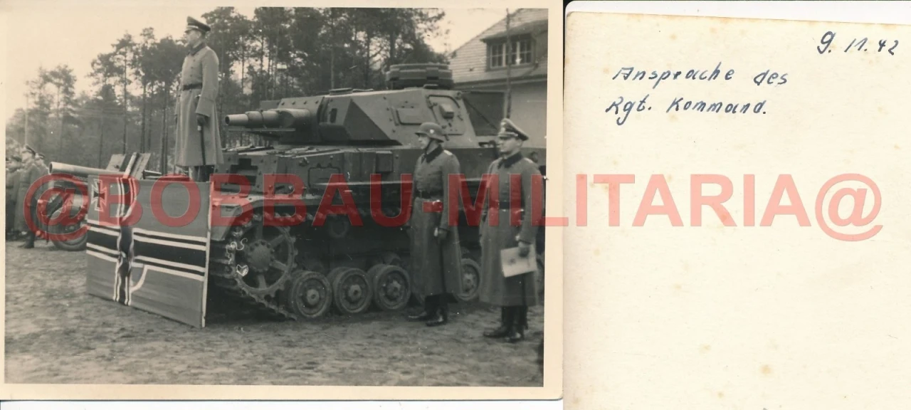 B438 Foto Cottbus 1942 Ersatz Brigade Großdeutschland GD Panzer 4 VORPANZER IV