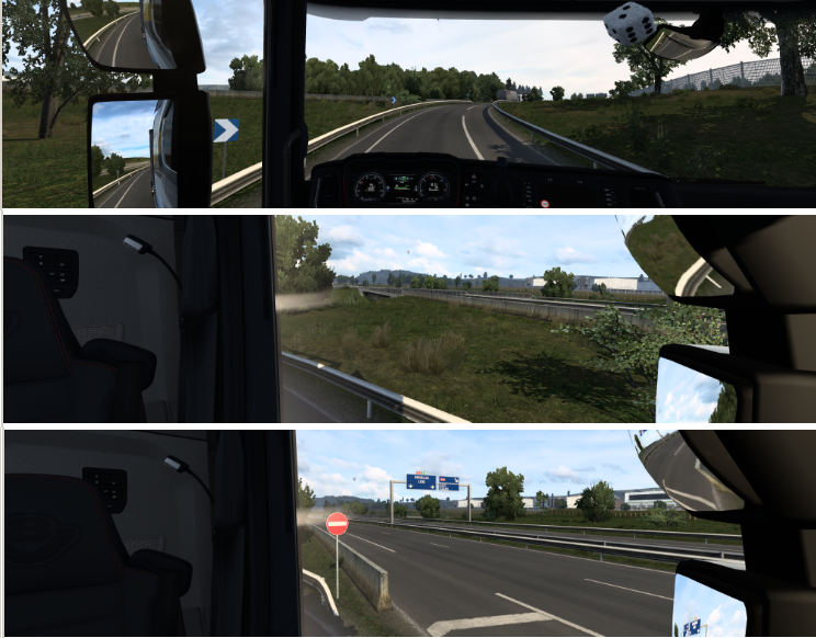 Head tracking and eye tracking in Euro Truck Simulator 2 with the