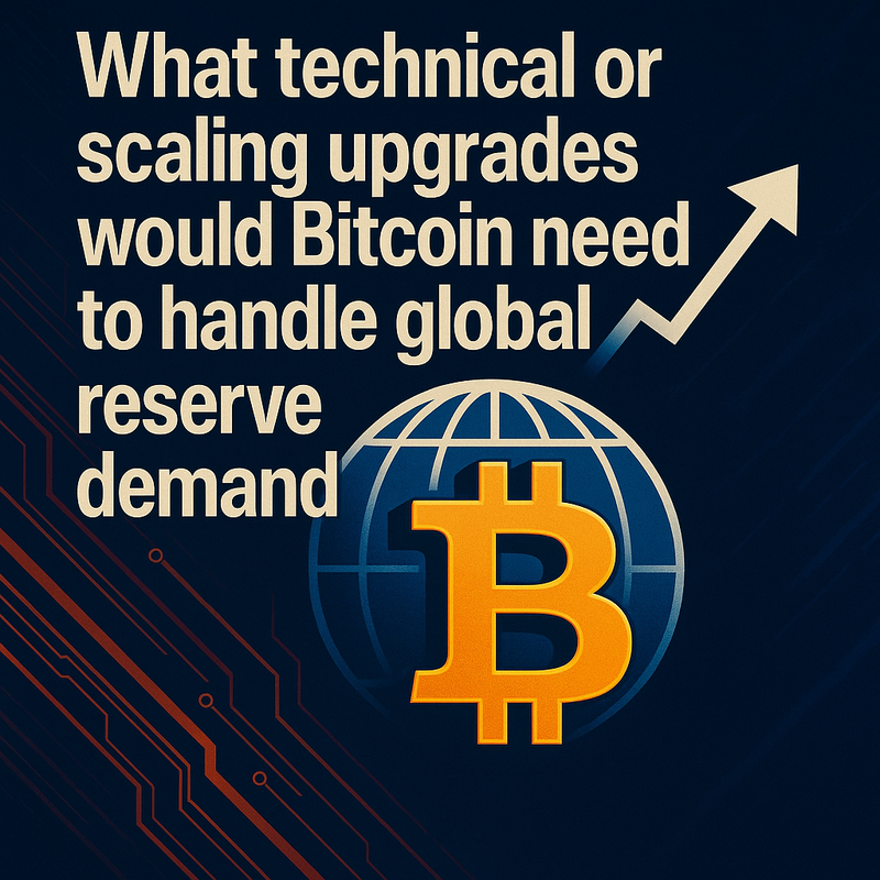 What technical or scaling upgrades would Bitcoin need to handle global reserve demand