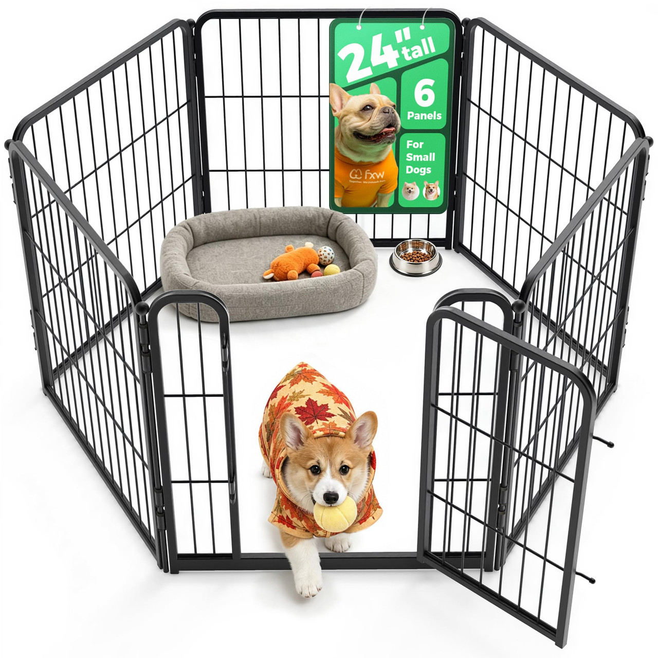 FXW Homeplus Unleashed Indoor Dog Playpen Heavy Duty 24-Inch