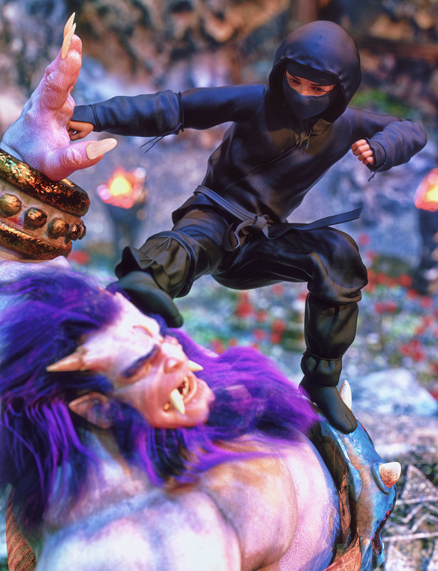 Ninja Kid Outfit for Genesis 8.1 Males Ninja Kid Outfit for Genesis 8.1 Males