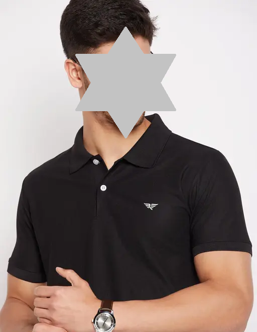 RISS Men's Cotton Half Sleeves Solid Polo T-shirt Color 9 (R306)