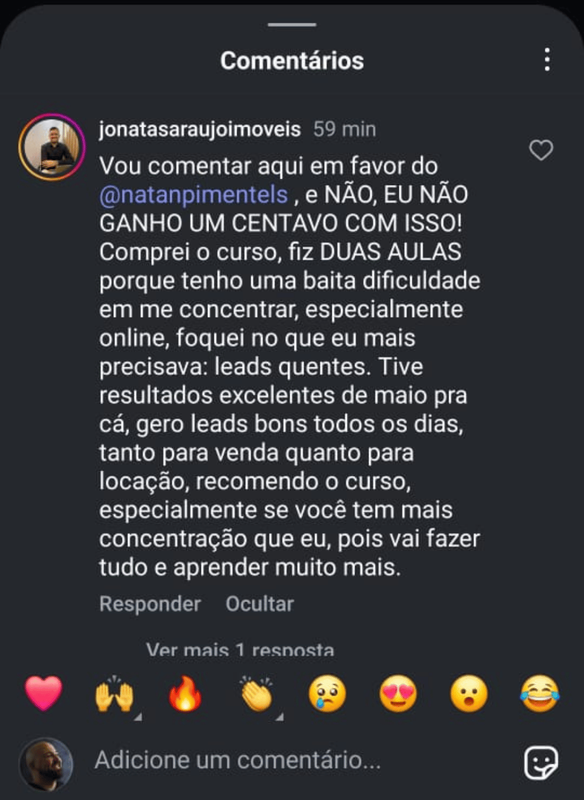 Depoimento de cliente 16