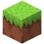 A minecraft "cartoon" grass block! - Logo
