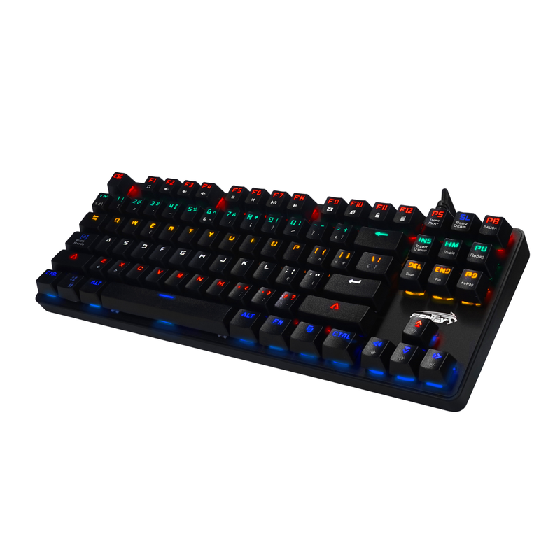 Teclado Gamer Mecanico Sentey Gs510 Rgb Switch Red Color Del Teclado Negro Idioma Español