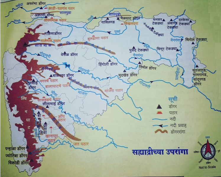 Maharashtra Mountain Ranges Map