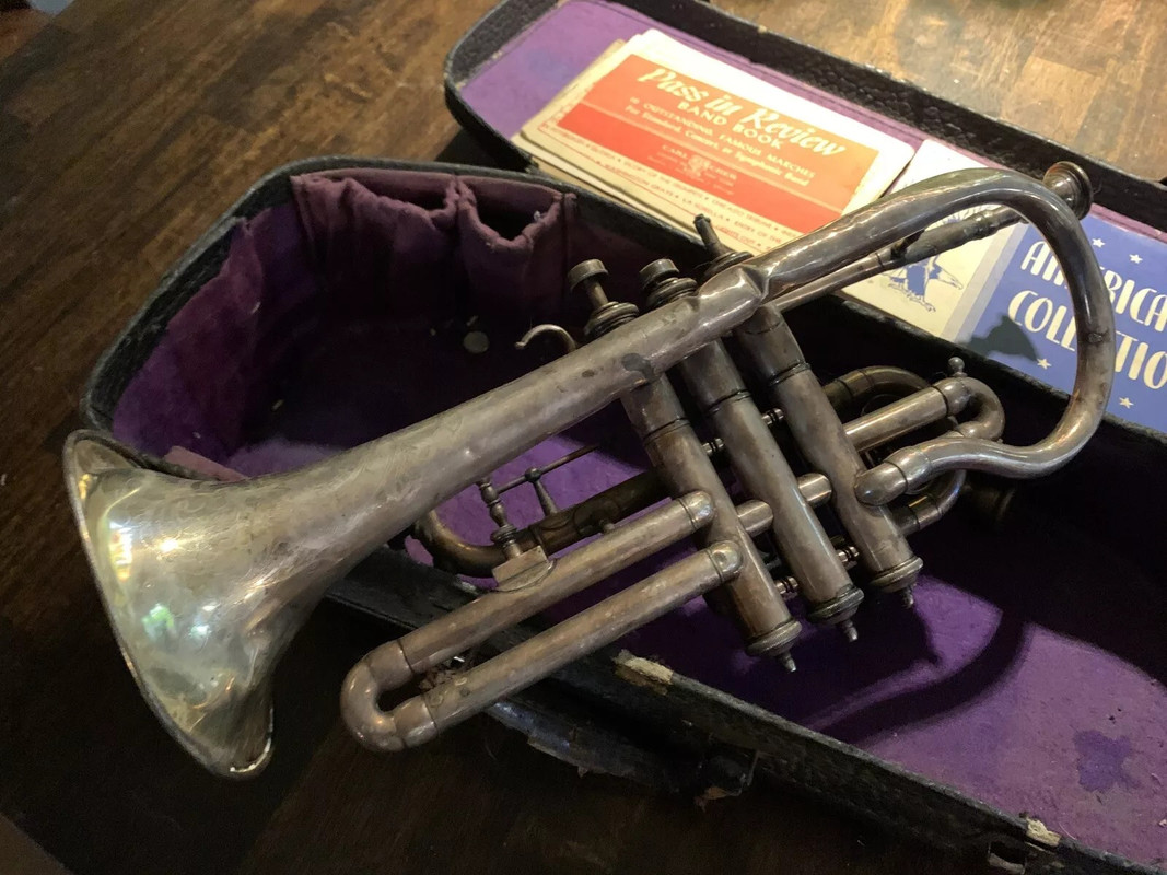 Carl Fischer’s American Model Silver Plated Cornet (4)