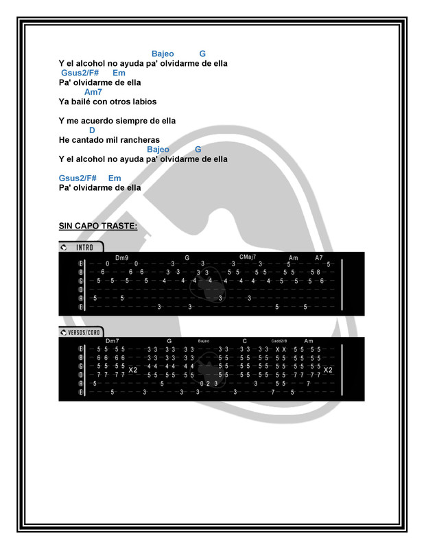 Cómo tocar PA' OLVIDARME DE ELLA de PISO 21, Christian Nodal en Guitarra  (Tutorial + PDF GRATIS) ? ⋆ Music Tutorials