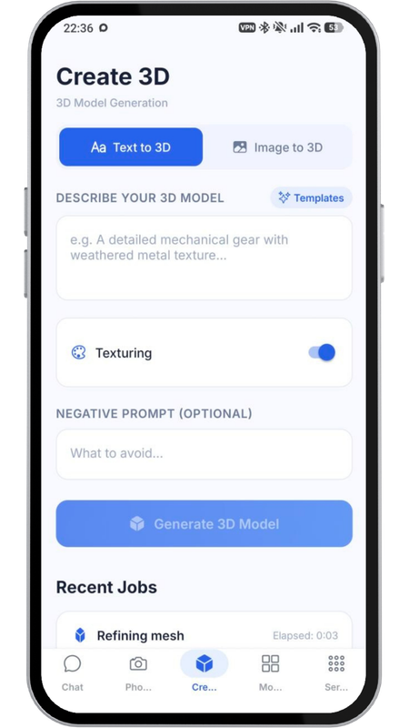 Nika AI text or photo input