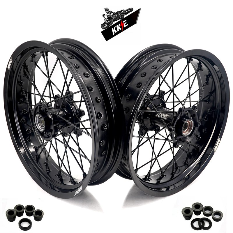 KKE 17'' CNC Super-moto Wheels Fit KTM EXC XC SXF 250 300 450 500