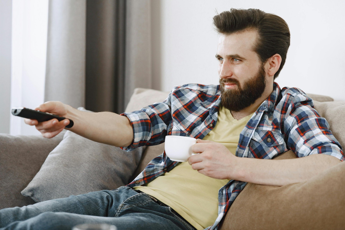 Guest relaxing in modern serviced apartment
