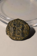 AE3 de cuño no oficial de Constantino I. VICTORIAE LAETAE PRINC PERP. Trier 112