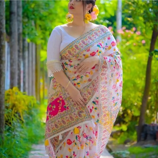 Halfsilk Saree With Blouse piece