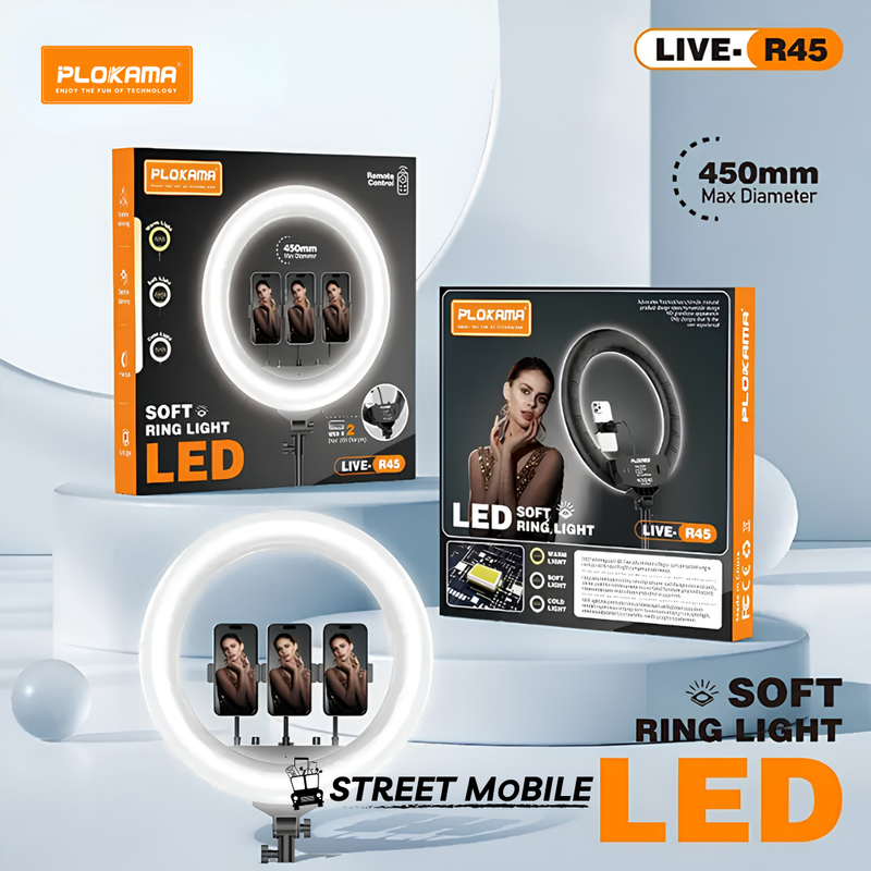 PLOKAMA LIVE-R45 450MM SOFT RING LIGHT LED thumbnail 2