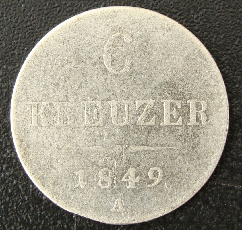 6 Kreuzer. Austria (1849) AUT-6-Kreuzer-1842-rev