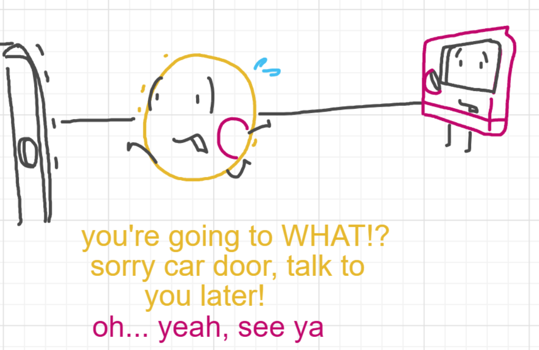 A panel from A Murder On The, episode six of the Board Boards object show by Furretwalk/WalkingFurret.