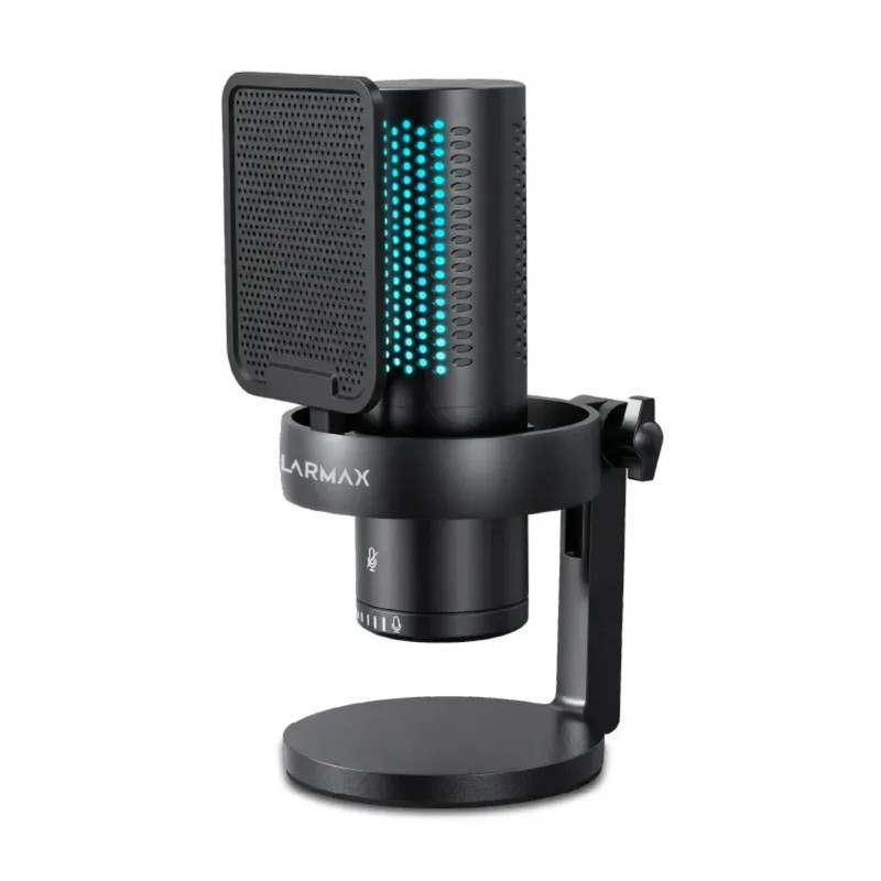 Microfono Streaming Y Gaming Solarmax Lsm95b Rgb + Anti Pop