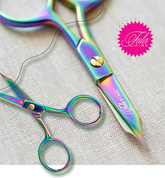 Tula Pink Large Ring Micro Tip 4 inch Scissor by Tula Pink