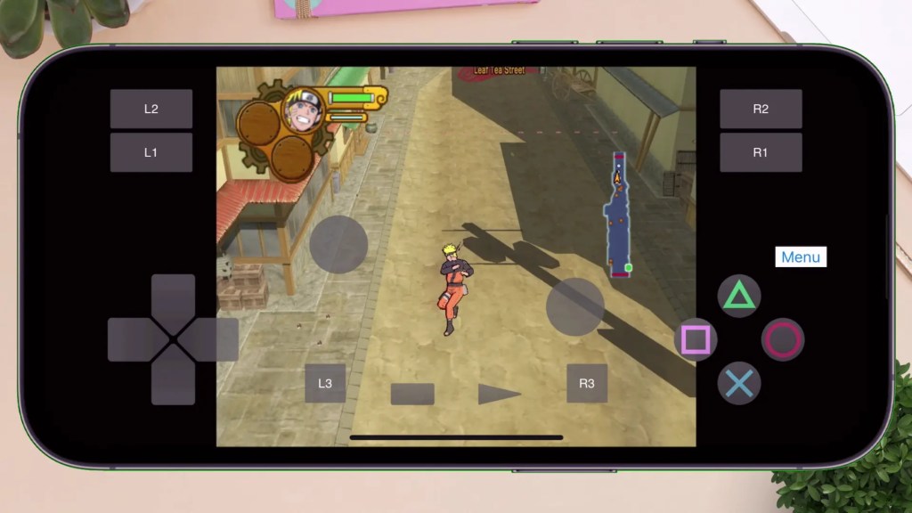 Naruto PS2 gameplay on iPhone — LiveContainer Play! Emulator working perfectly