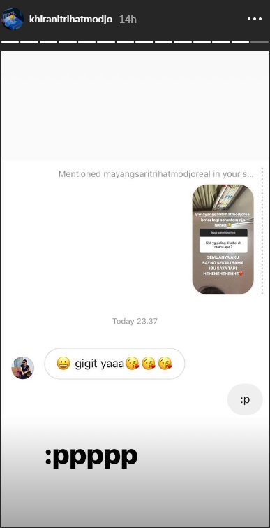 Chatting Khirani dan Mayangsari