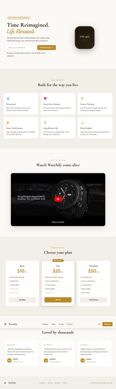 Product Landing Page project screenshot
