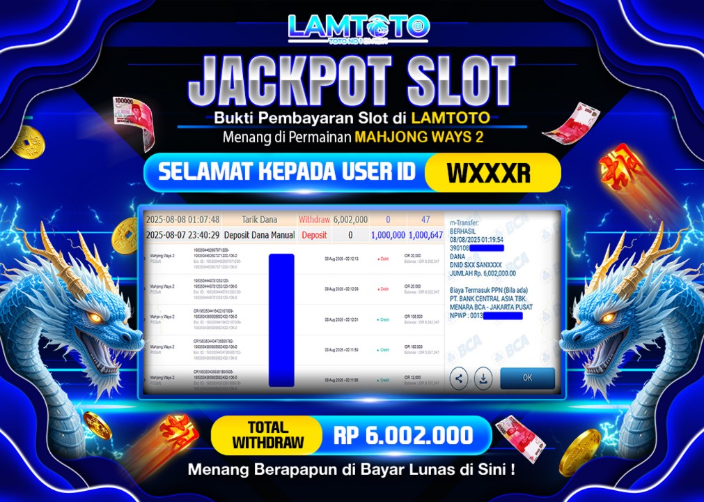 BUKTI JACKPOT LUNAS LAMTOTO