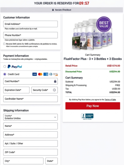 Flush Factor Plus official website purchase guide