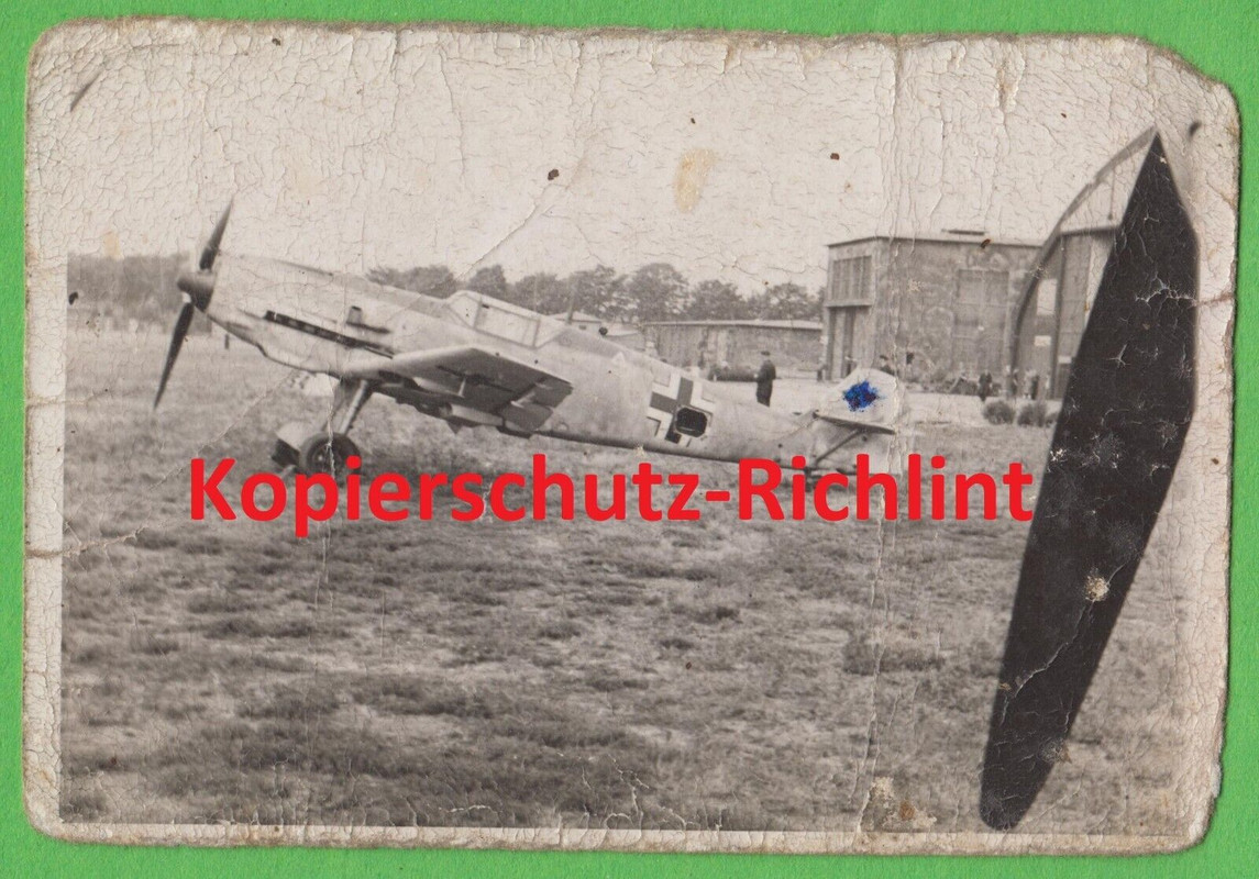 org. Foto- Wehrmacht Jagdflugzeug Messerschmitt Bf-109 Me-109 Flugplatz Döberitz