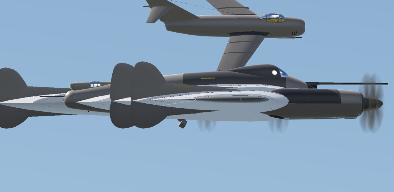 MiG-17 and TU-61 in mock intercept exercise