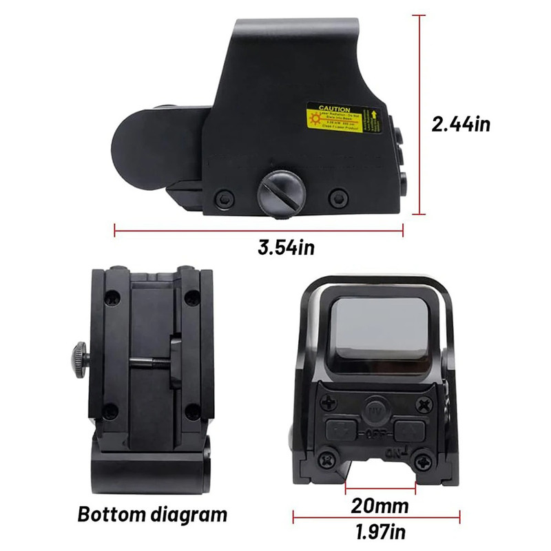 553 Holographic Reflex Sight Scope Red Green Dot Tactical Hunting