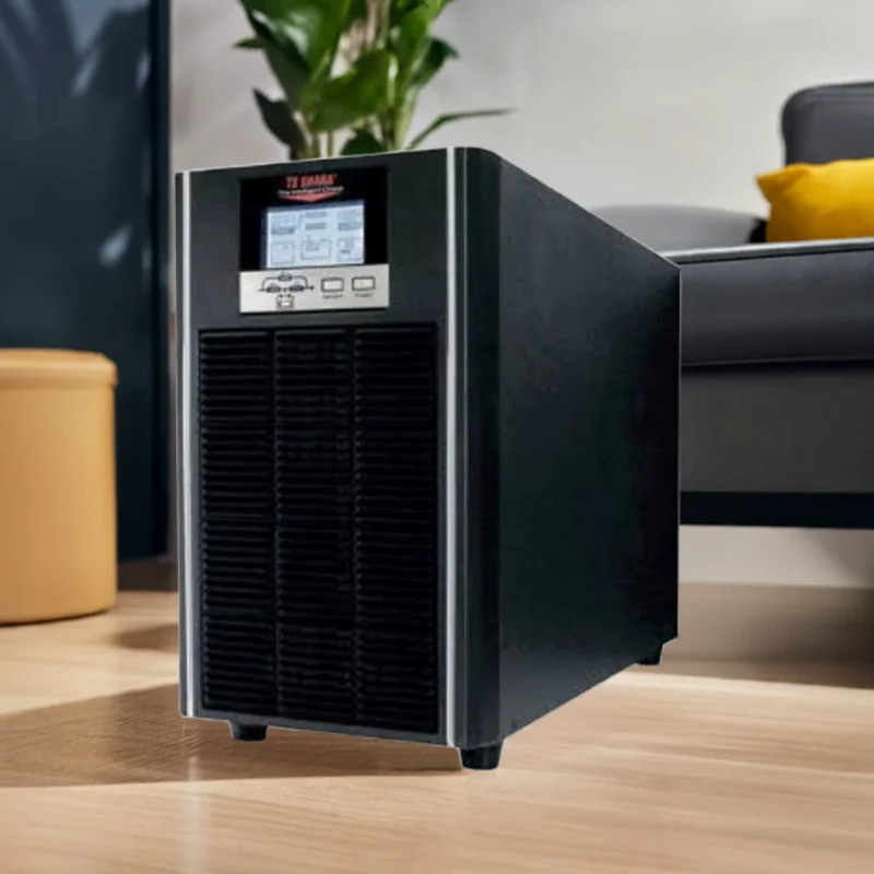 Nobreak 10kVA TS Shara protegendo um rack de servidores