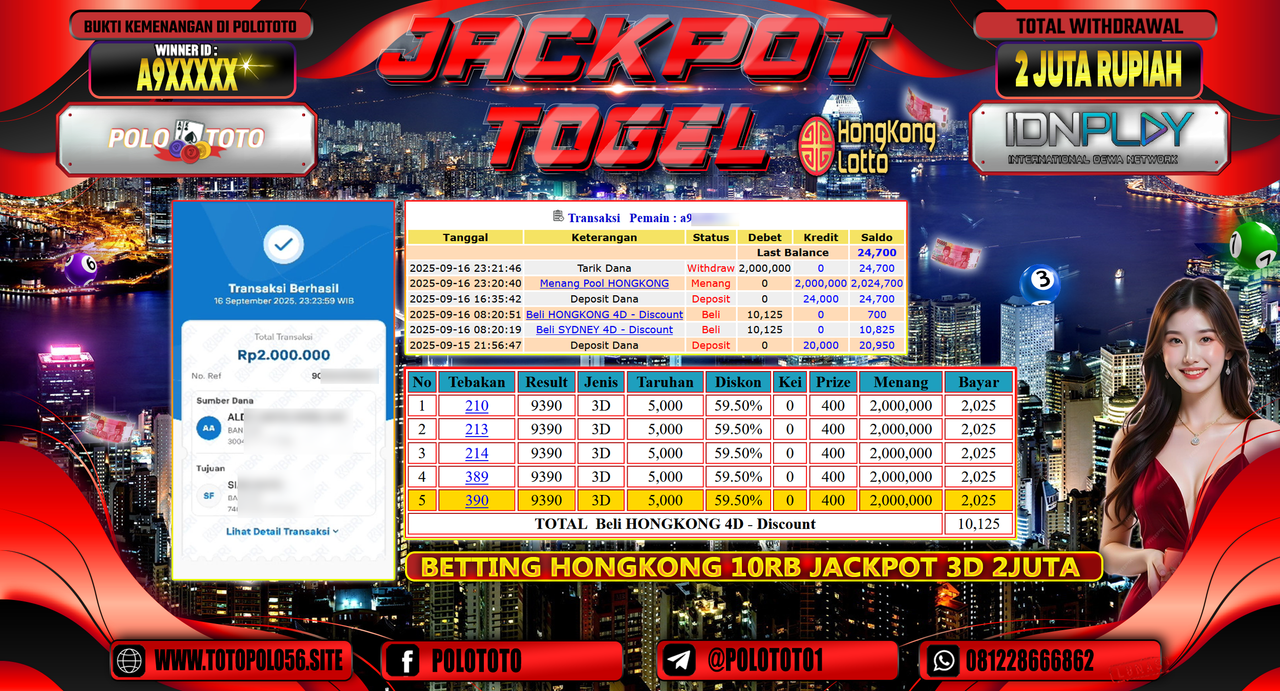 POLOTOTO JACKPOT TOGEL HONGKONG LOTTO Rp.2.000.000,-