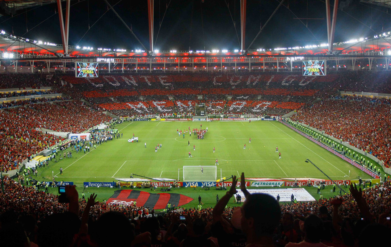 Outro mosaico da torcida do Flamengo