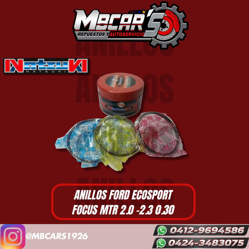 ANILLOS FORD ECOSPORT / FOCUS MTR 2.0 0.20