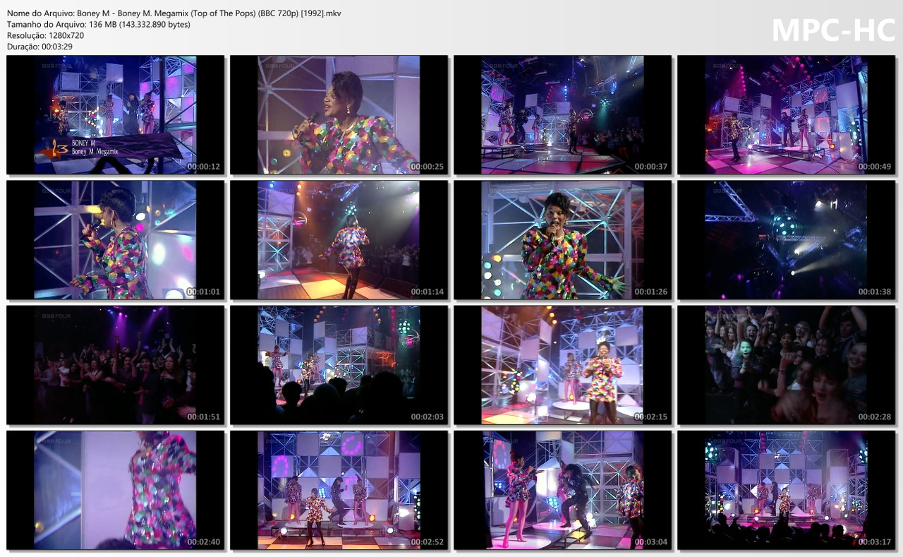 Boney M - Boney M. Megamix (Top of The Pops) (BBC 720p) [03.12.1992]