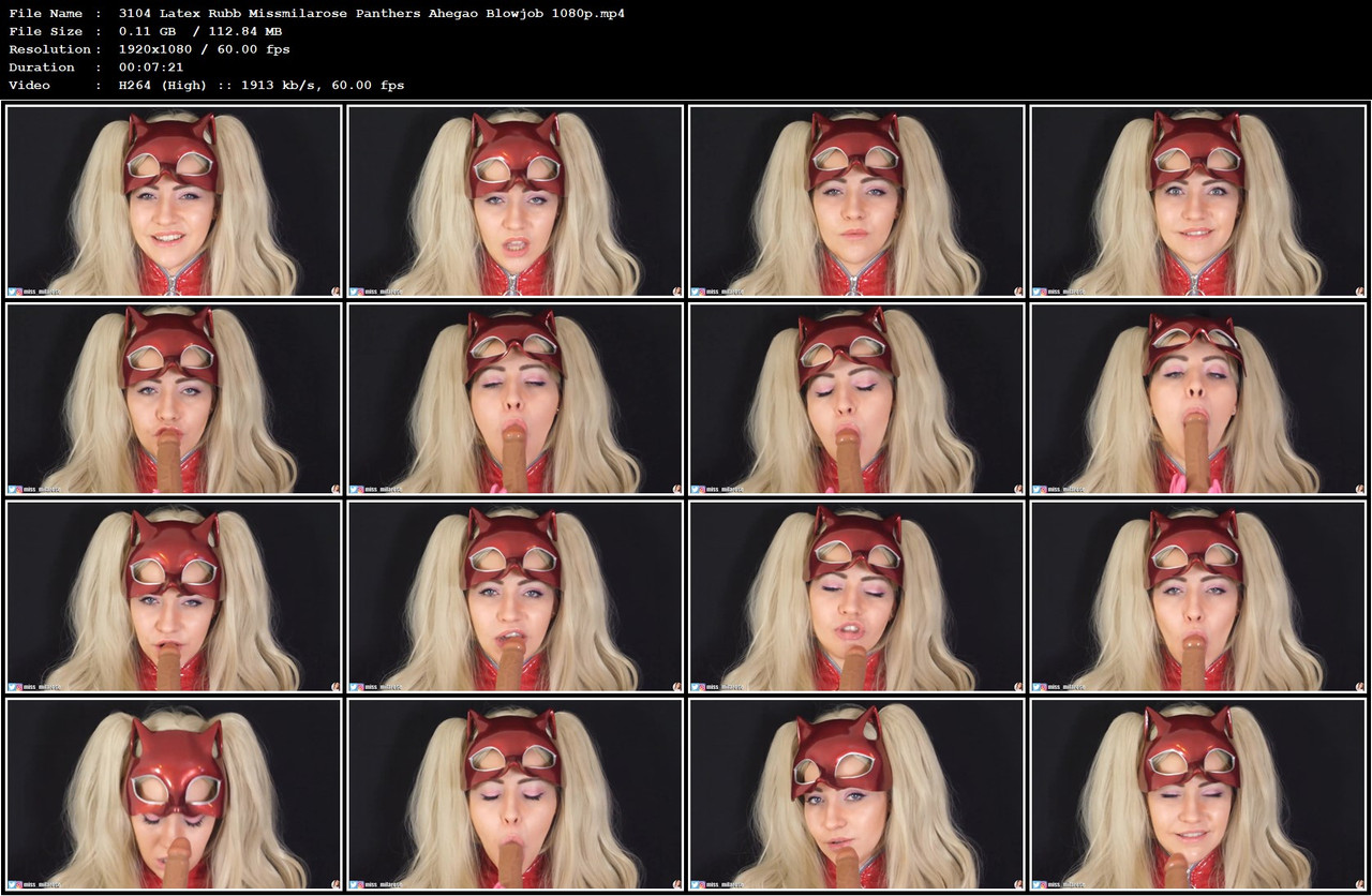 3104 Latex Rubb Missmilarose Panthers Ahegao Blowjob 1080p mp4