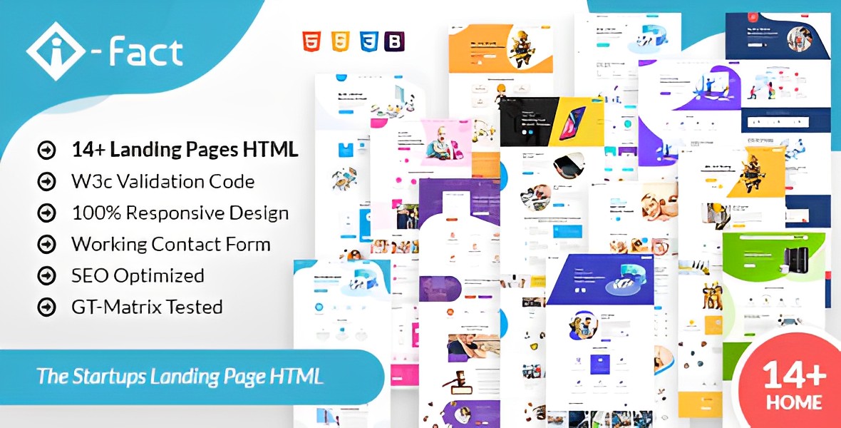 i-Fact – Landing Page HTML Template