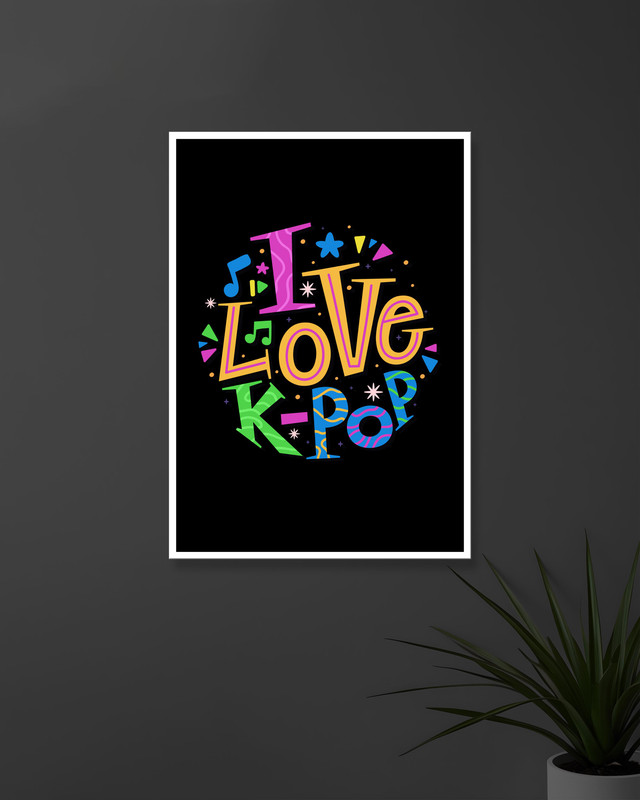 I Love K-POP | KPOP | Typography | Quotes Posters
