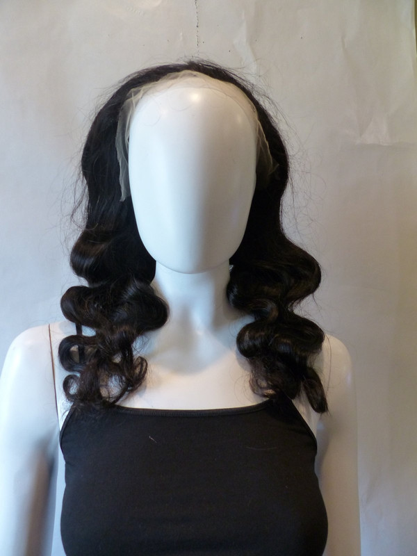 20" DARK BROWN BODY WAVE LACE FRONTAL HAIR WIG