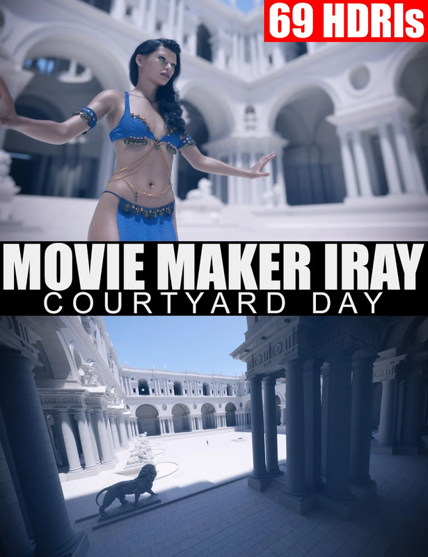 69 hdris movie maker iray courtyard day 00 main daz3d