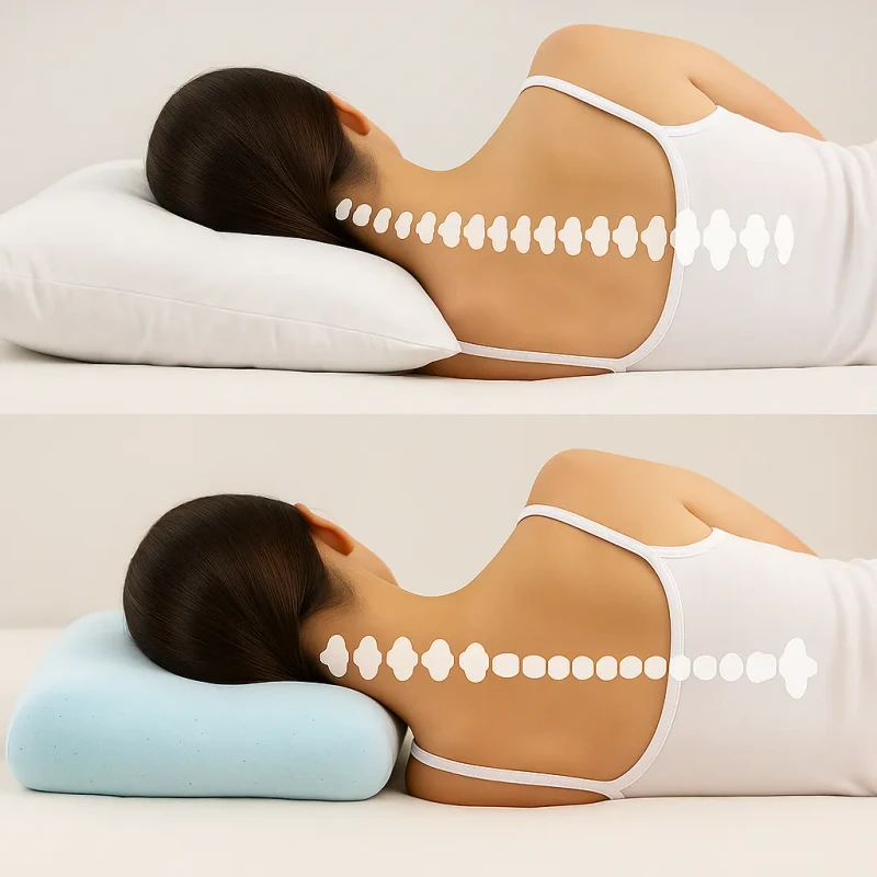 Almohada viscoel&aacute;stica ergon&oacute;mica