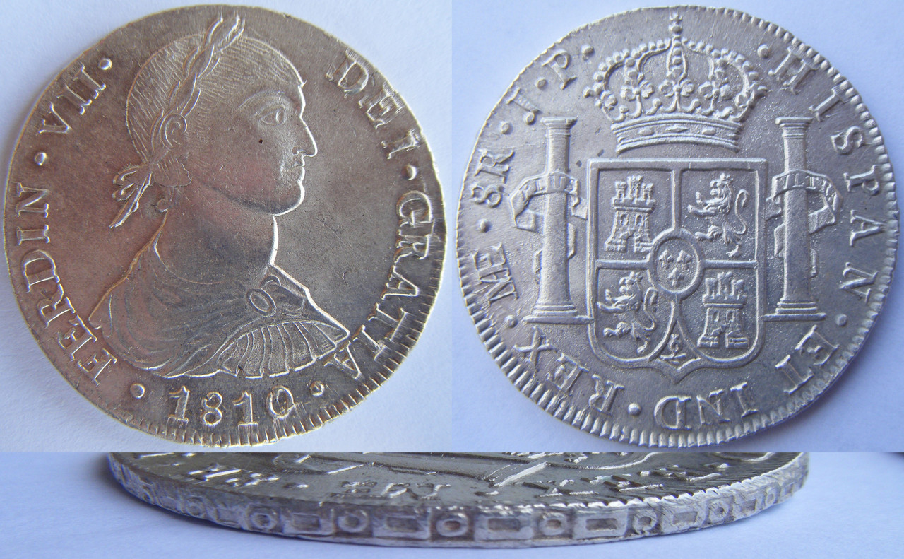  8 Reales Fernando VII 1810 Lima JP 8-R-Fernando-VII-1810-Lima-JP