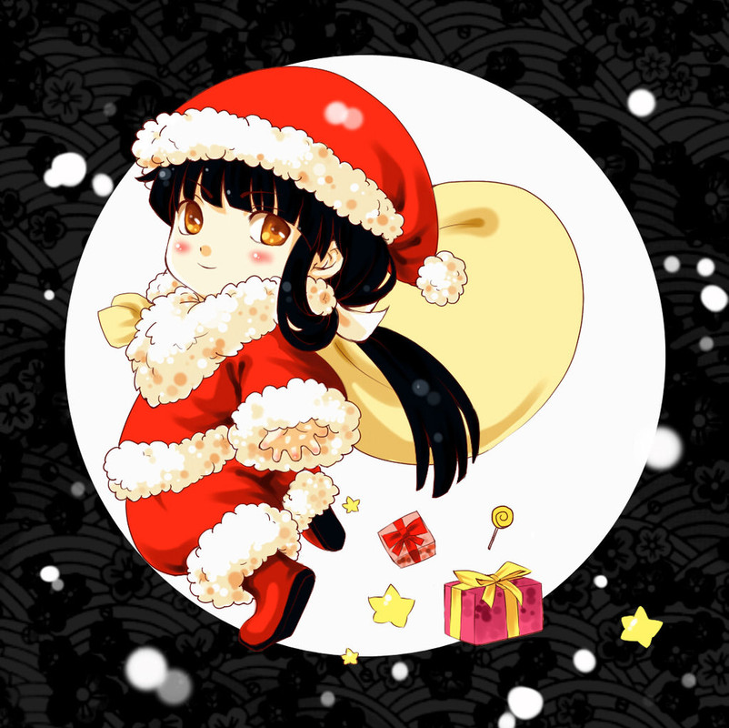 Hình vẽ Kikyou, Kagome, Sango bộ Inuyasha - Page 3 Kikyou_merry_christmas_by_jiegengdai-d5prjt4