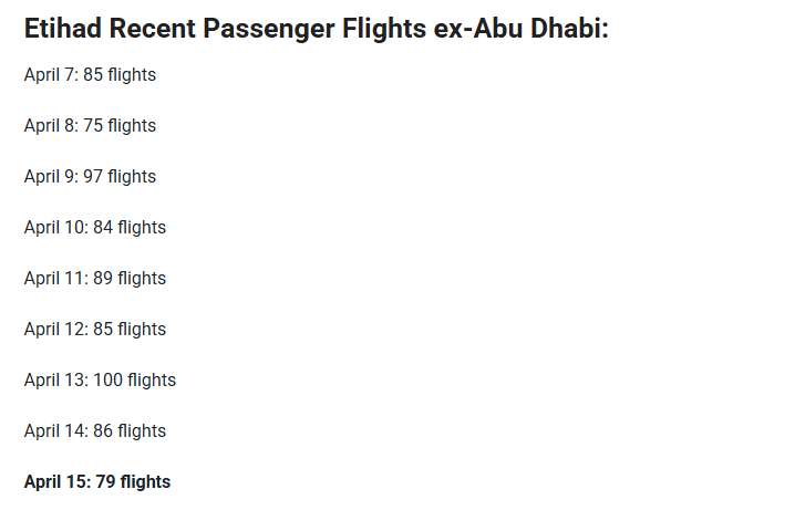 Etihad operará 79 vuelos de pasajeros desde Abu Dabi este miércol - Cancelación y retraso de vuelos con Etihad: Reembolso, Bonos