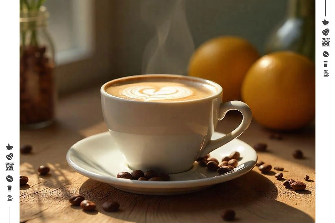 Steaming latte with coffee machine