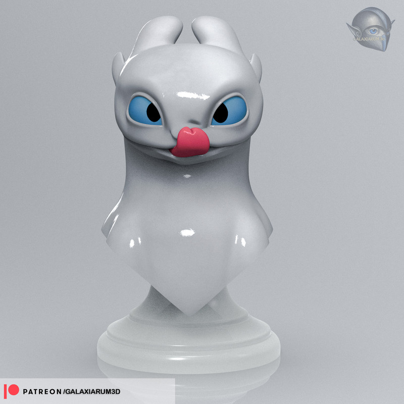 Toothless Night Fury – Playful Bust STL by GALAXIARUM3D - Thingiverse